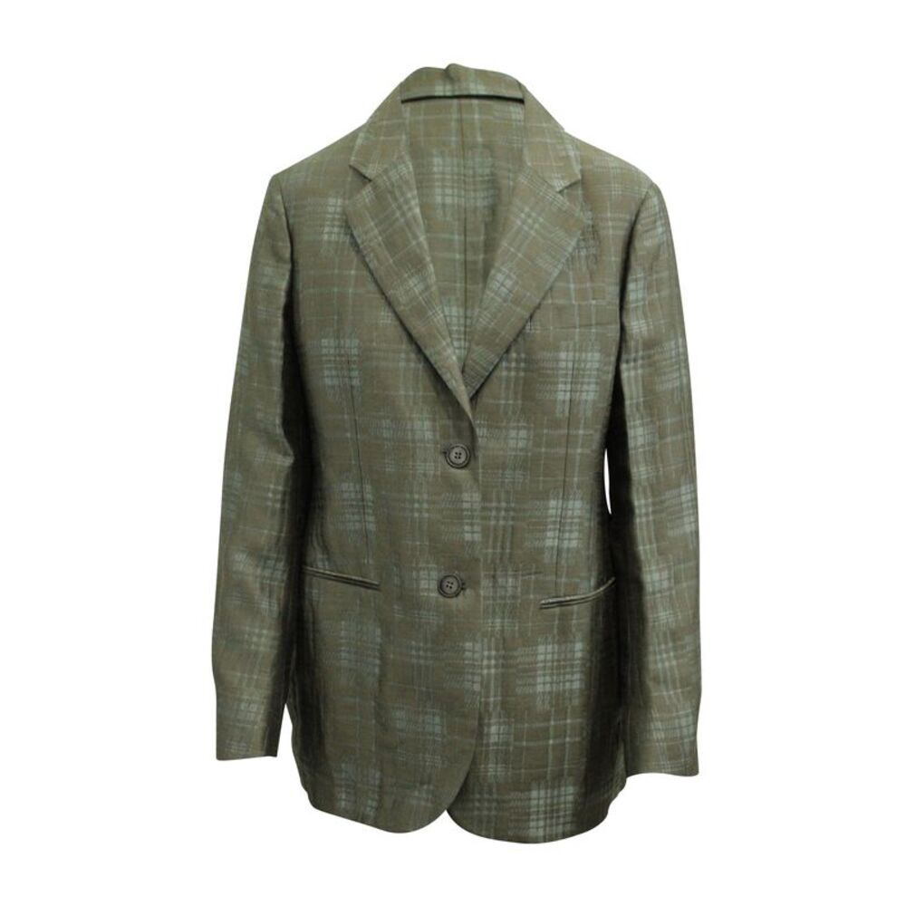 Giorgio Armani Checkered Single Breasted Blazer in Multicolor Polyester
